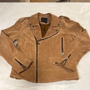 Tan Suede Moto Jacket